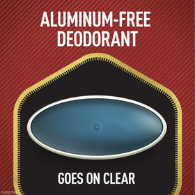 Man applying Old Spice Steel Titan deodorant demonstrating clear application and convenience