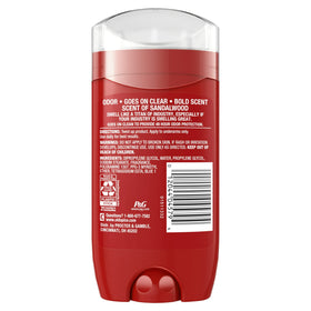 Close-up of Old Spice Steel Titan clear stick texture highlighting no-white-residue benefit