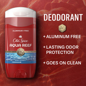 Old Spice stick open demonstrating clear application and no white marks