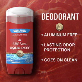 Old Spice close-up of deodorant texture highlighting smooth glide benefit