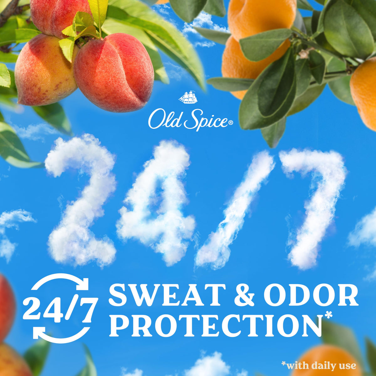 Old Spice close-up label with scent notes and size assisting purchase decisions
