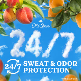 Old Spice close-up label with scent notes and size assisting purchase decisions