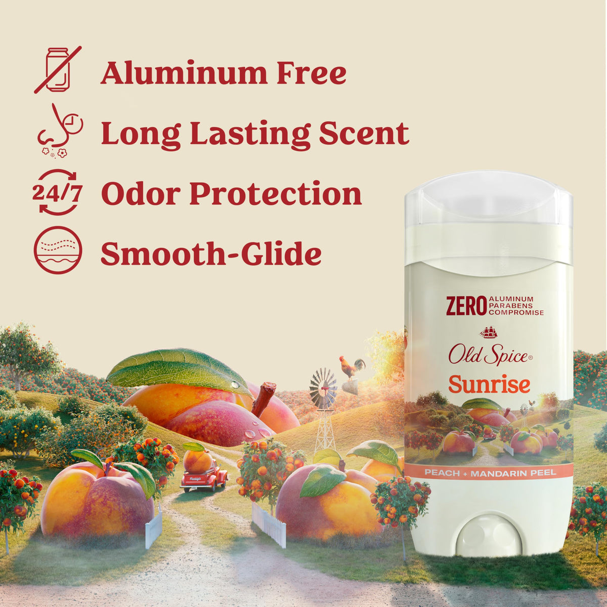 Old Spice stick open texture showing smooth-glide surface for easy application