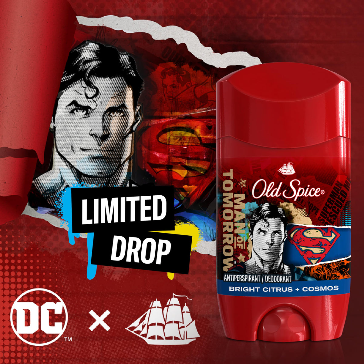 Old Spice on bathroom counter in morning routine suggesting fresh start
