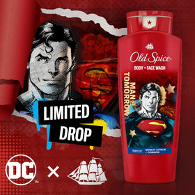 Old Spice Superman 24 oz size comparison showing large bottle for fewer refills