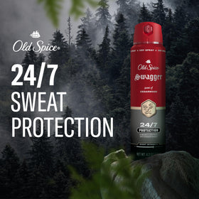 Old Spice Swagger aerosol nozzle detail for quick dry application benefit