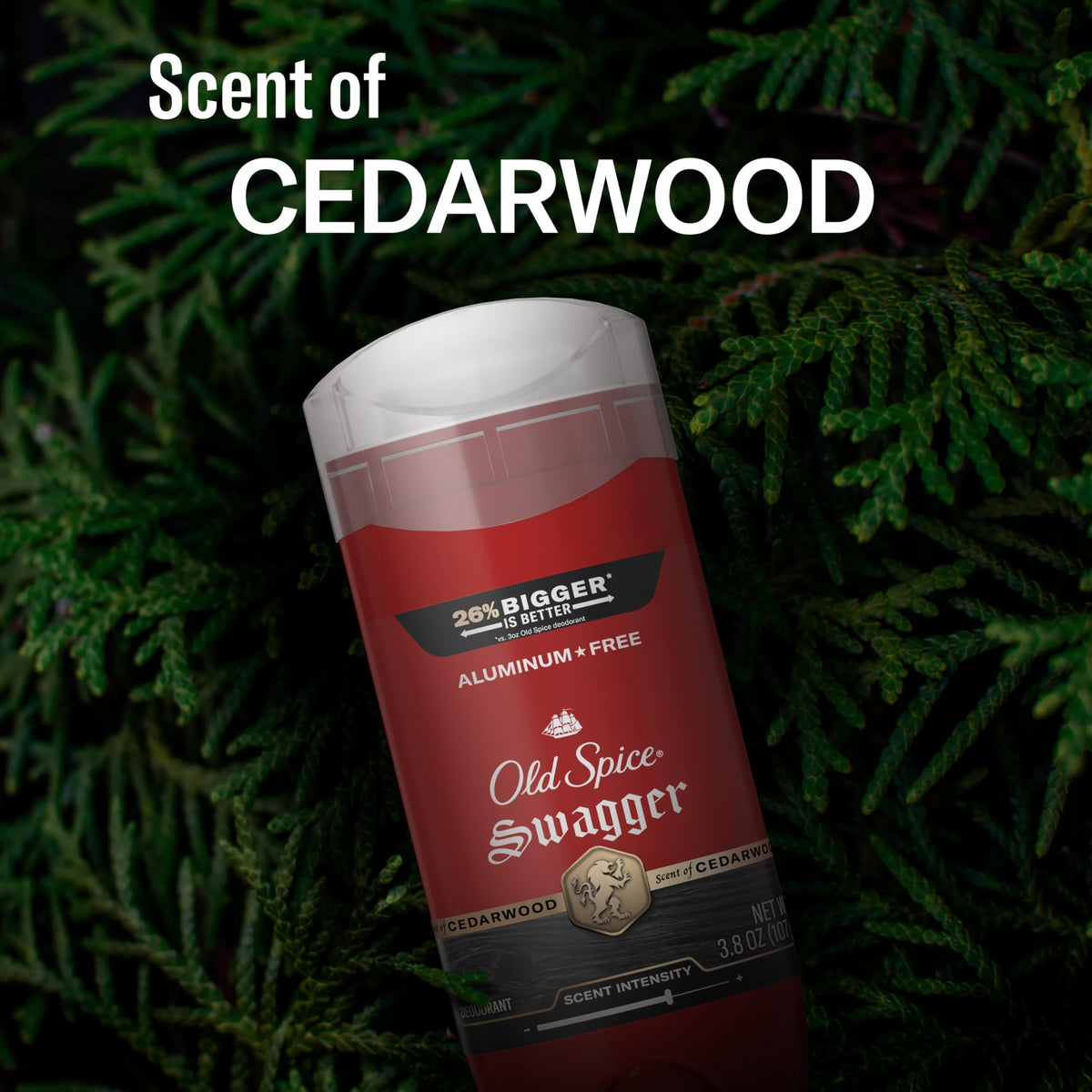 Old Spice Swagger being applied underarm showing quick odor control