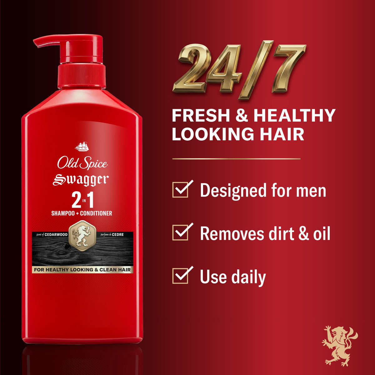 Old Spice Swagger back label with ingredients and usage directions