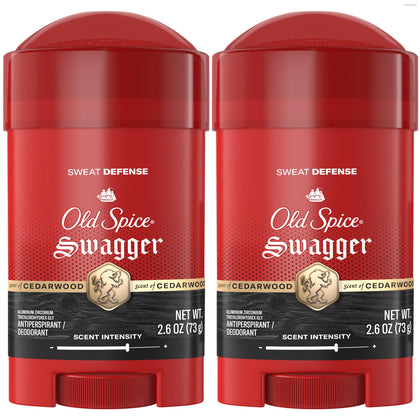Old Spice Swagger cedarwood front packaging showing product and benefits