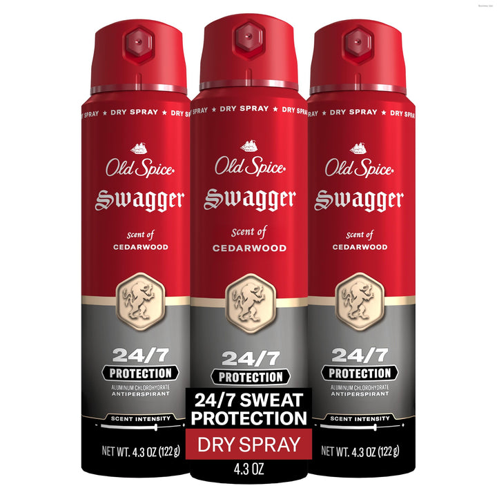 Old Spice Swagger front packaging showing bold cedarwood scent benefit