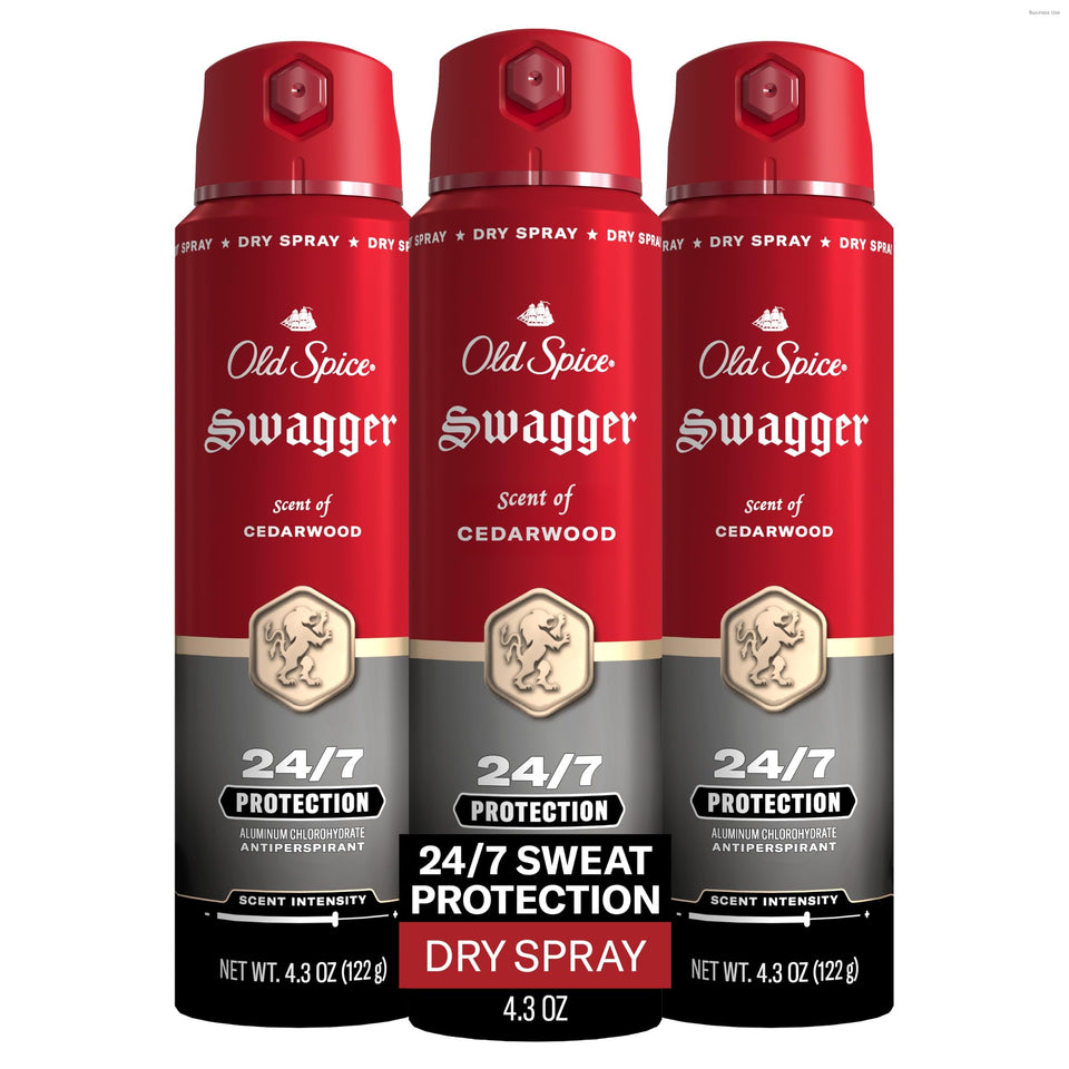 Old Spice Swagger front packaging showing bold cedarwood scent benefit