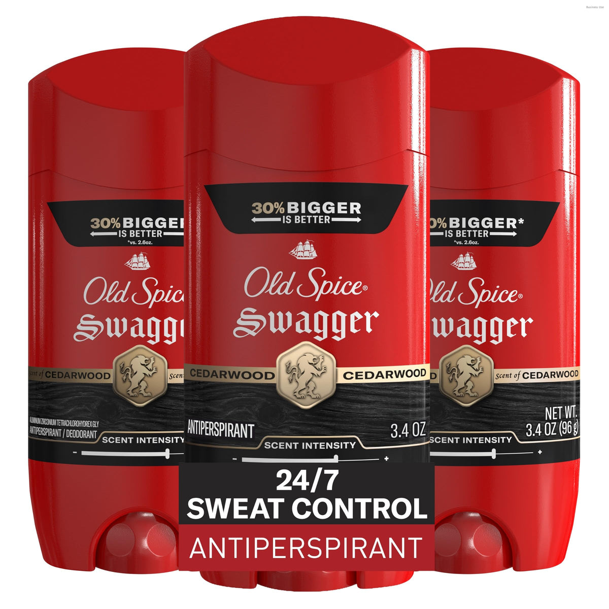 Old Spice Swagger front packaging showing stick benefit of 24/7 protection