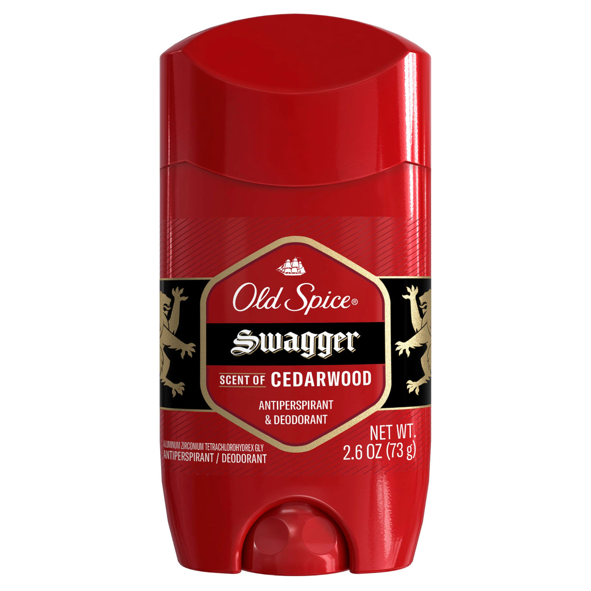 Old Spice Swagger front packaging showing brand and clear solid benefits