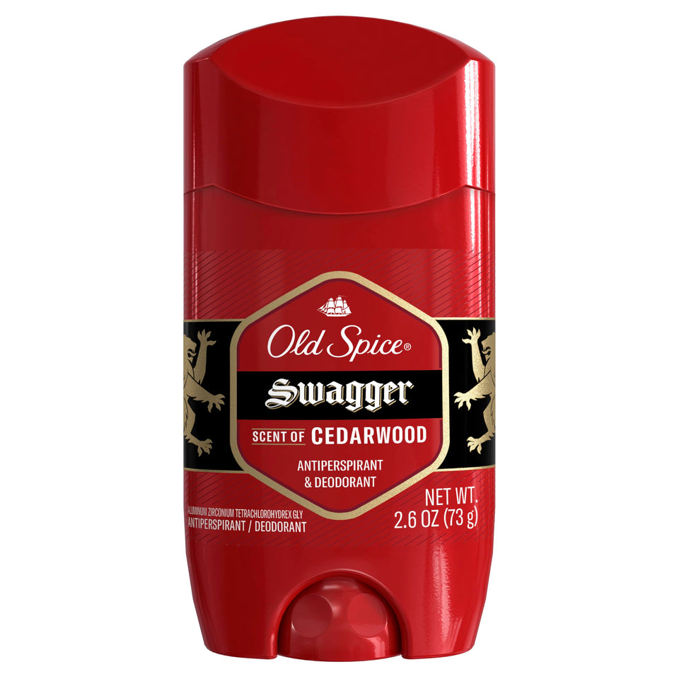 Old Spice Swagger front packaging showing brand and clear solid benefits