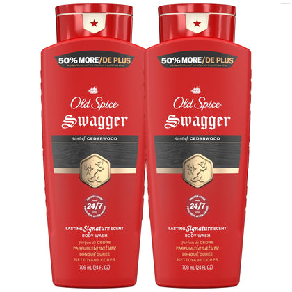 Old Spice Swagger front packaging showing bold lime and cedarwood scent and benefit