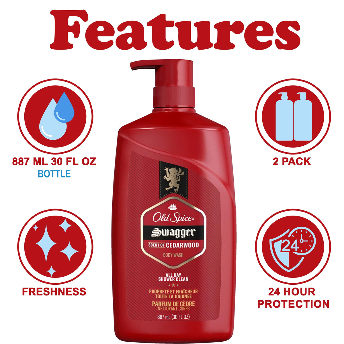 Old Spice Swagger lather closeup on loofah showing rich foam for effective cleaning