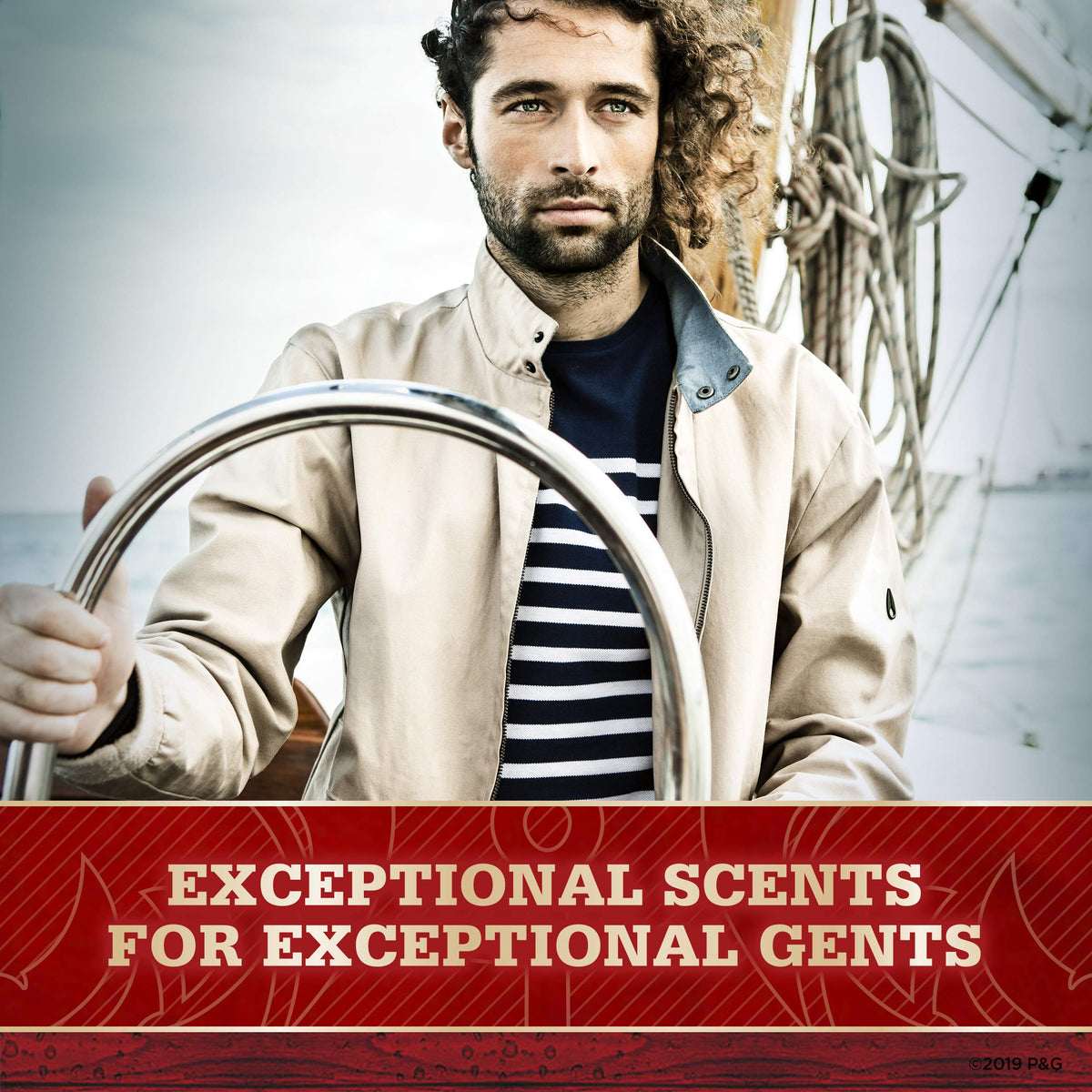 Old Spice Swagger open stick being applied to underarm showing straightforward use and long-lasting freshness