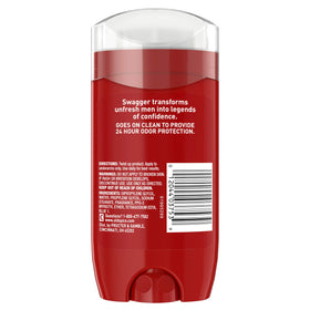 Old Spice Swagger close-up of stick texture demonstrating smooth application and aluminum-free formula benefit