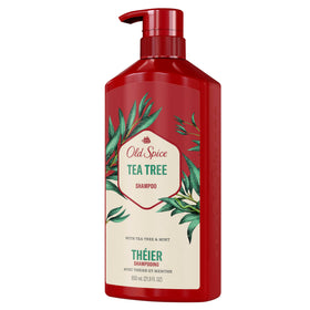 Old Spice bottles on bathroom shelf showing everyday grooming benefit