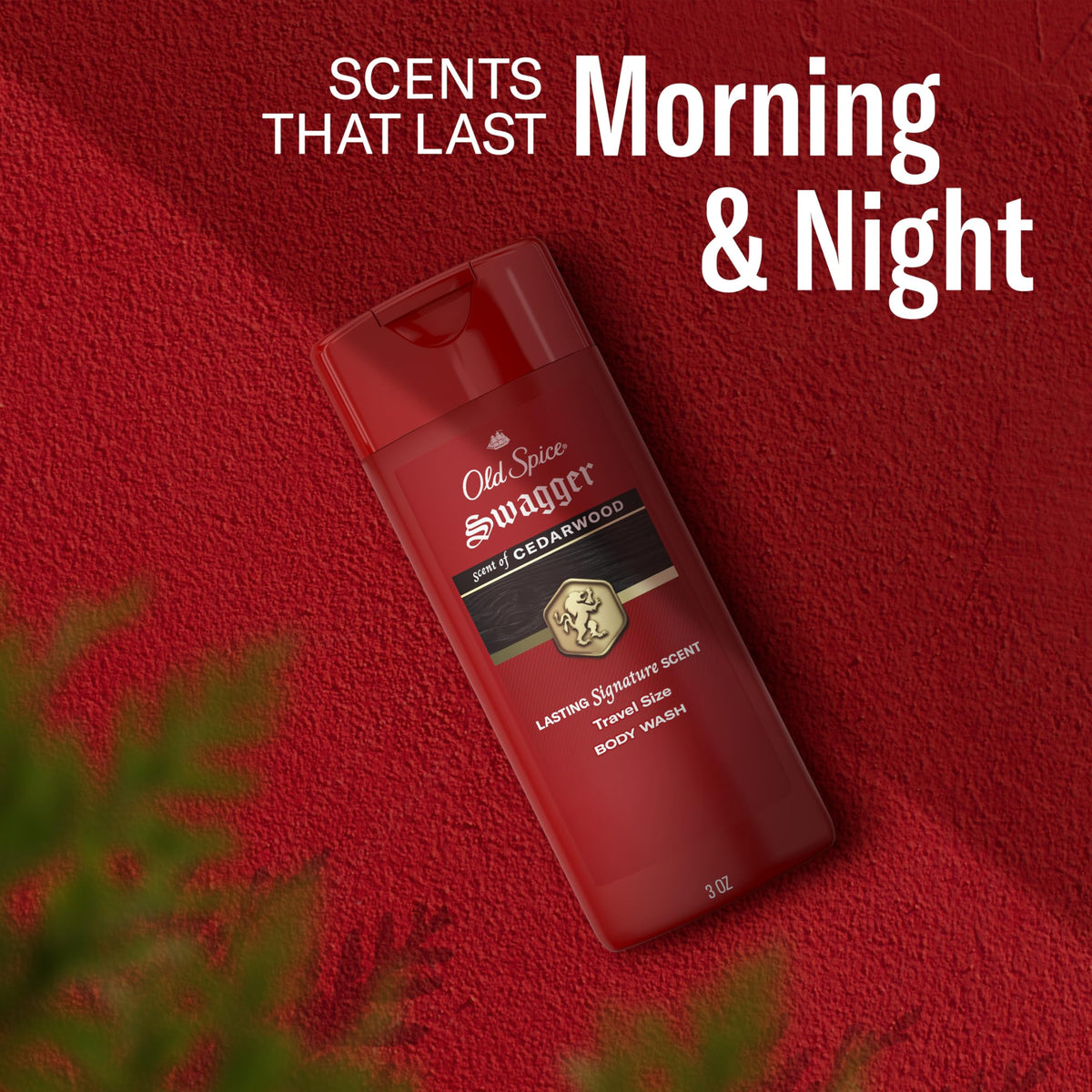 Detail of Old Spice deodorant cap and texture illustrating easy application
