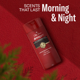 Detail of Old Spice deodorant cap and texture illustrating easy application