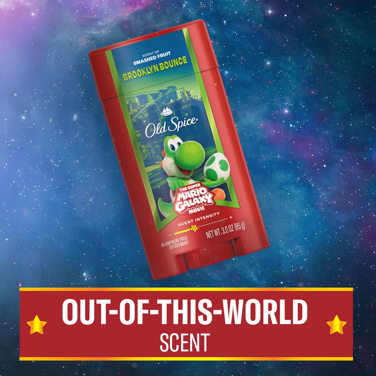 Old Spice deodorant surface texture close-up showing smooth glide benefit