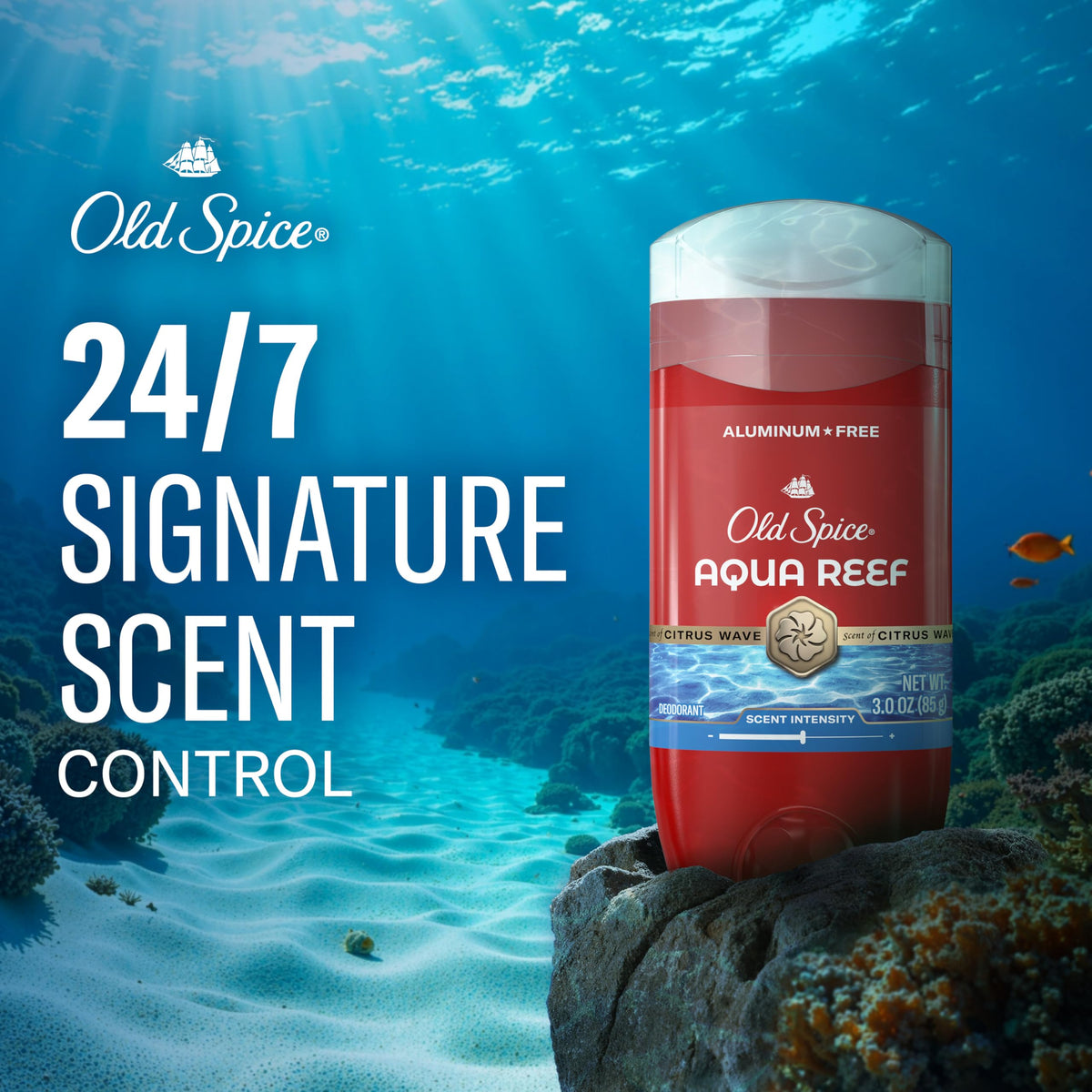 Old Spice close-up swatch texture highlighting smooth application benefit