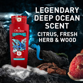 Old Spice foam texture on skin showing gentle cleansing and conditioning