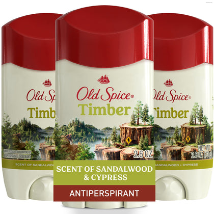 Old Spice front packaging showing three 2.6 oz sticks and scent name for convenience