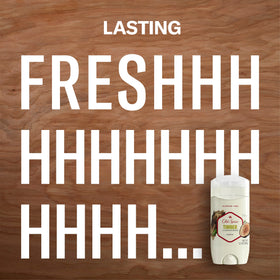 Old Spice Timber applied underarm in use for lasting odor control during activity
