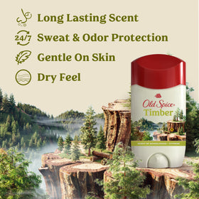 Old Spice side view of closed stick demonstrating compact travel-friendly design