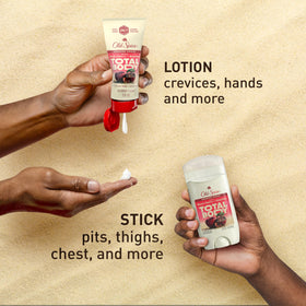 Old Spice tube in gym bag showing portability and post-workout freshness