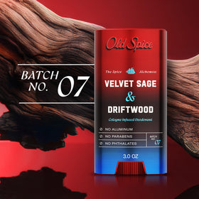 Old Spice deodorant on a bathroom vanity conveying grooming routine and confidence