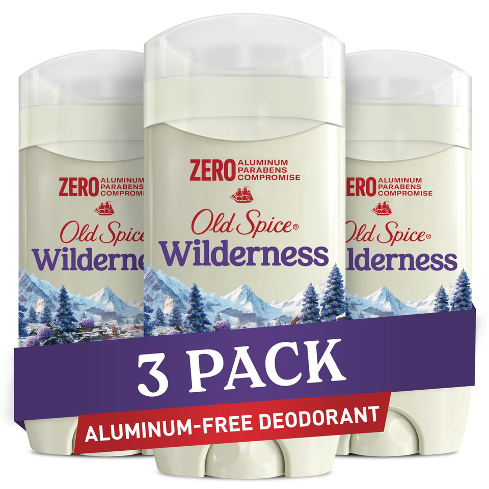 Old Spice Wilderness front packaging showing brand and scent benefits