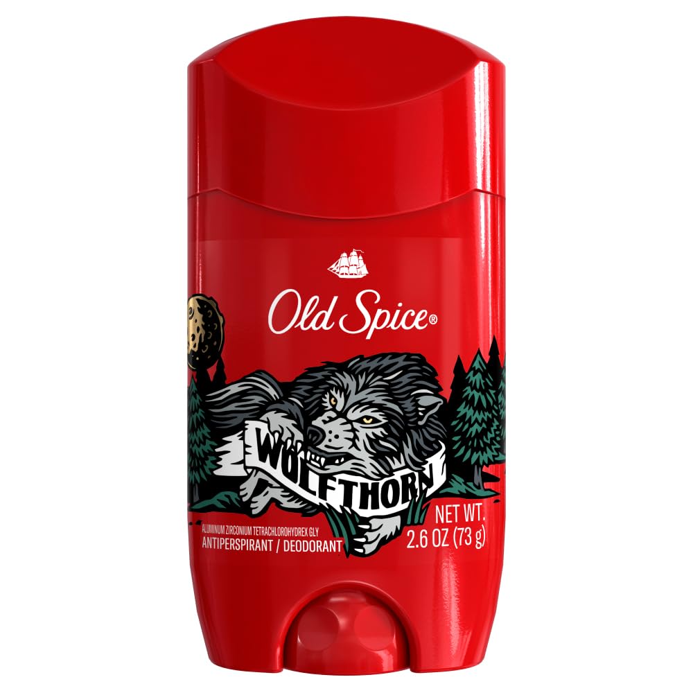 Old Spice Wolfthorn open stick top view showing smooth solid surface benefit