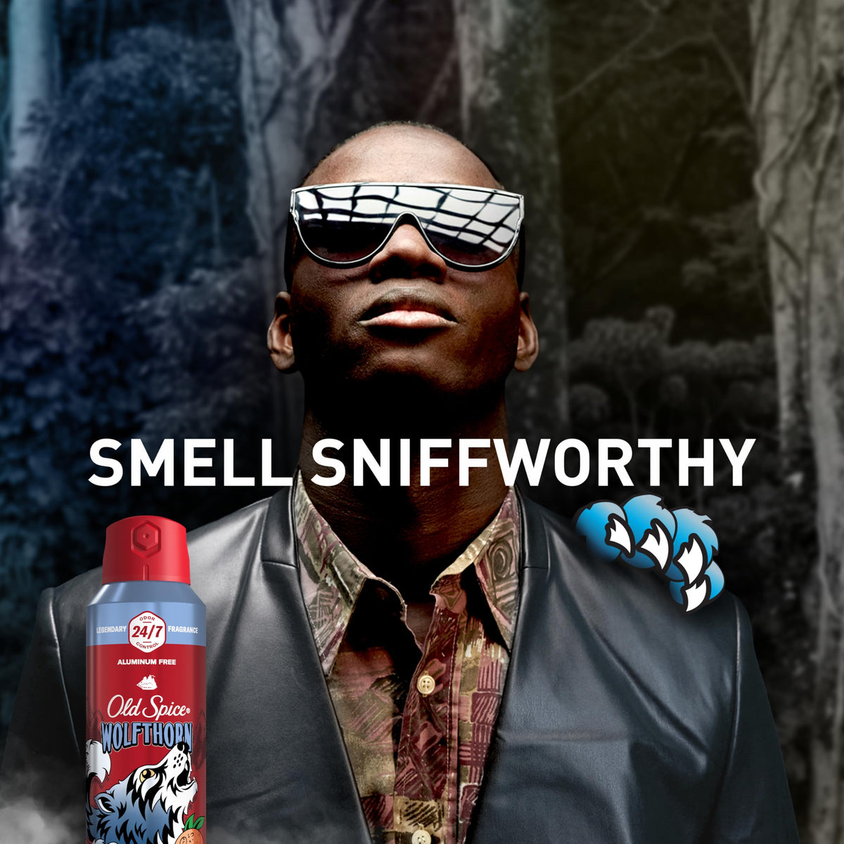 Old Spice Wolfthorn in backpack showing portability and on-the-go freshness