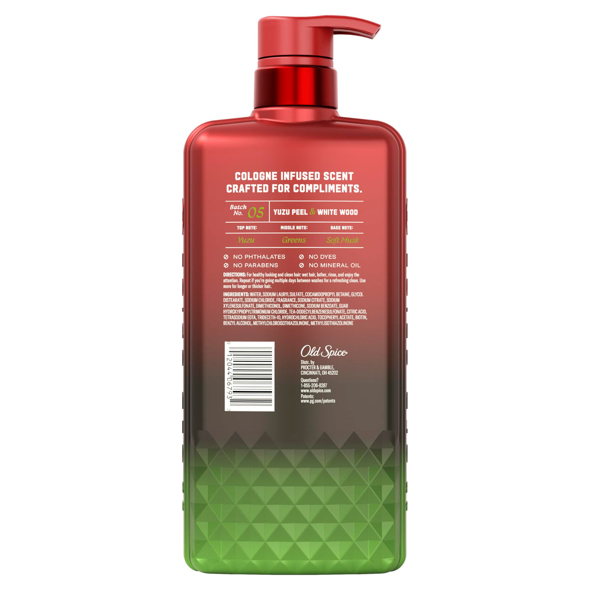 After-wash hair styled to show fuller, softer-looking results with Old Spice