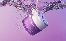 Ole Henriksen jar on bathroom counter in routine setting showing daily use benefit