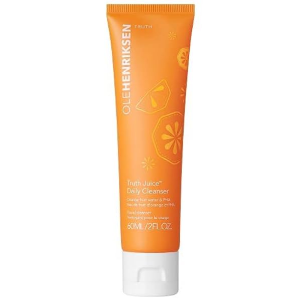 Ole Henriksen mini cleanser front packaging showing travel-size tube and bright citrus appeal