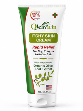 Oleavicin front tube showing branding and fast relief benefit