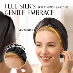 OLESILK bonnet keeping curls intact overnight for defined curls benefit