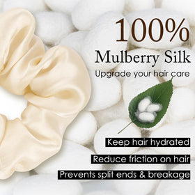 OLESILK close-up of mulberry silk texture highlighting smooth fibers for less friction