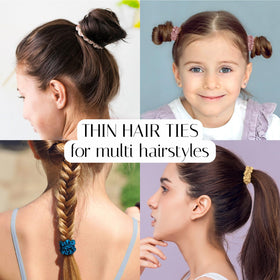OLESILK scrunchie in a ponytail demonstrating no-crease hold and gentle grip