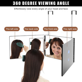 OLIBUY mirror side tilt detail illustrating adjustable viewing angles