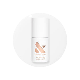 Olive & June front bottle showing clean long-lasting base benefits
