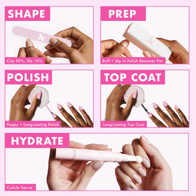 Olive & June brush angled across nail illustrating precise, easy application