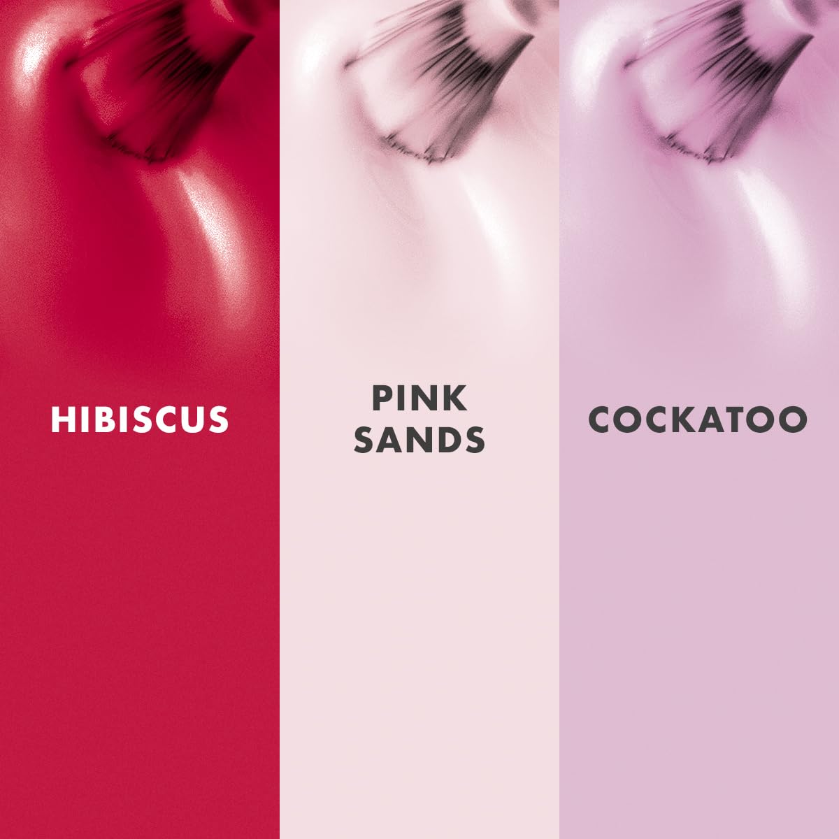 Olive & June Cockatoo bottle close-up showing pastel pinky-lavender color