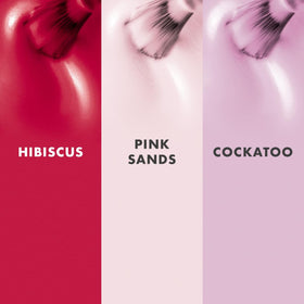 Olive & June Cockatoo bottle close-up showing pastel pinky-lavender color