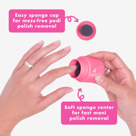 Olive & June foam center close-up highlighting absorbent sponge and fast removal