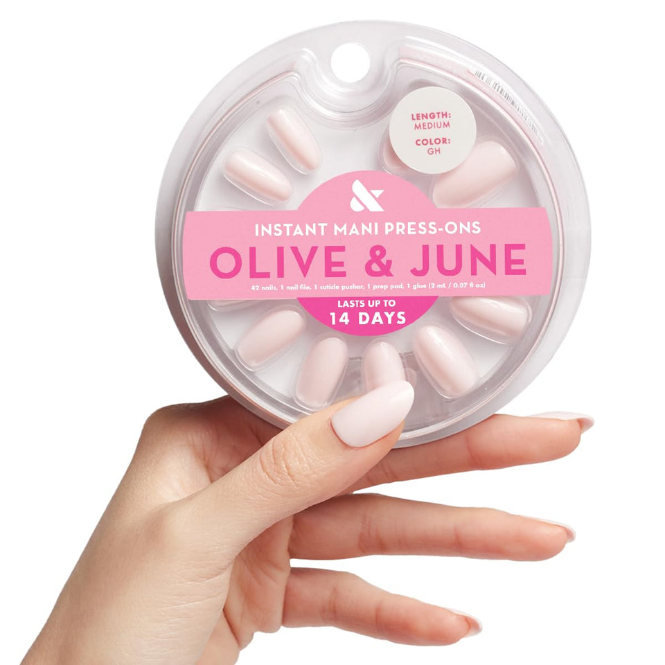 Olive & June front packaging showing full kit and colors for a ready-at-home mani